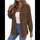 thumbnail image 3 of Camisa de Punto para Mujer, de Otoño, de Corta, de , de Larga, con Botones Café XXL, 3 of 9