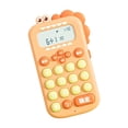 thumbnail image 1 of Calculadora de dinosaurios, calculadora de escritorio para oficina, material didáctico, aprendizaje inteligente. Naranja, 1 of 9