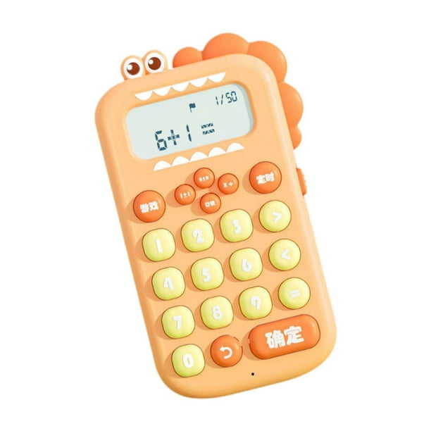 Calculadora de aprendizaje inteligente Calculadora infantil linda Calculadora mecánica de animales Naranja