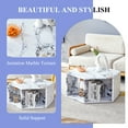thumbnail image 2 of LUFTUT Faux Marble Coffee Table with Storage, Geometric Living Room Table, White Hexagon Tabletop, No Assembly Required - Ready to Use, 2 of 10