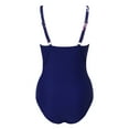 thumbnail image 2 of Aayomet Maillot de Bain Taille Haute Monokini Croisé devant 1 Pce (Violet, TTG), 2 of 5
