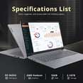 thumbnail image 3 of Lenovo IdeaPad Slim 3 15.6" FHD Display Laptop, AMD Ryzen 5 5625U, 16GB RAM, 2.16TB Storage (2TB SSD + 160GB Docking Station Set), AMD Radeon Graphics, Windows 11 Pro, Grey, 3 of 9