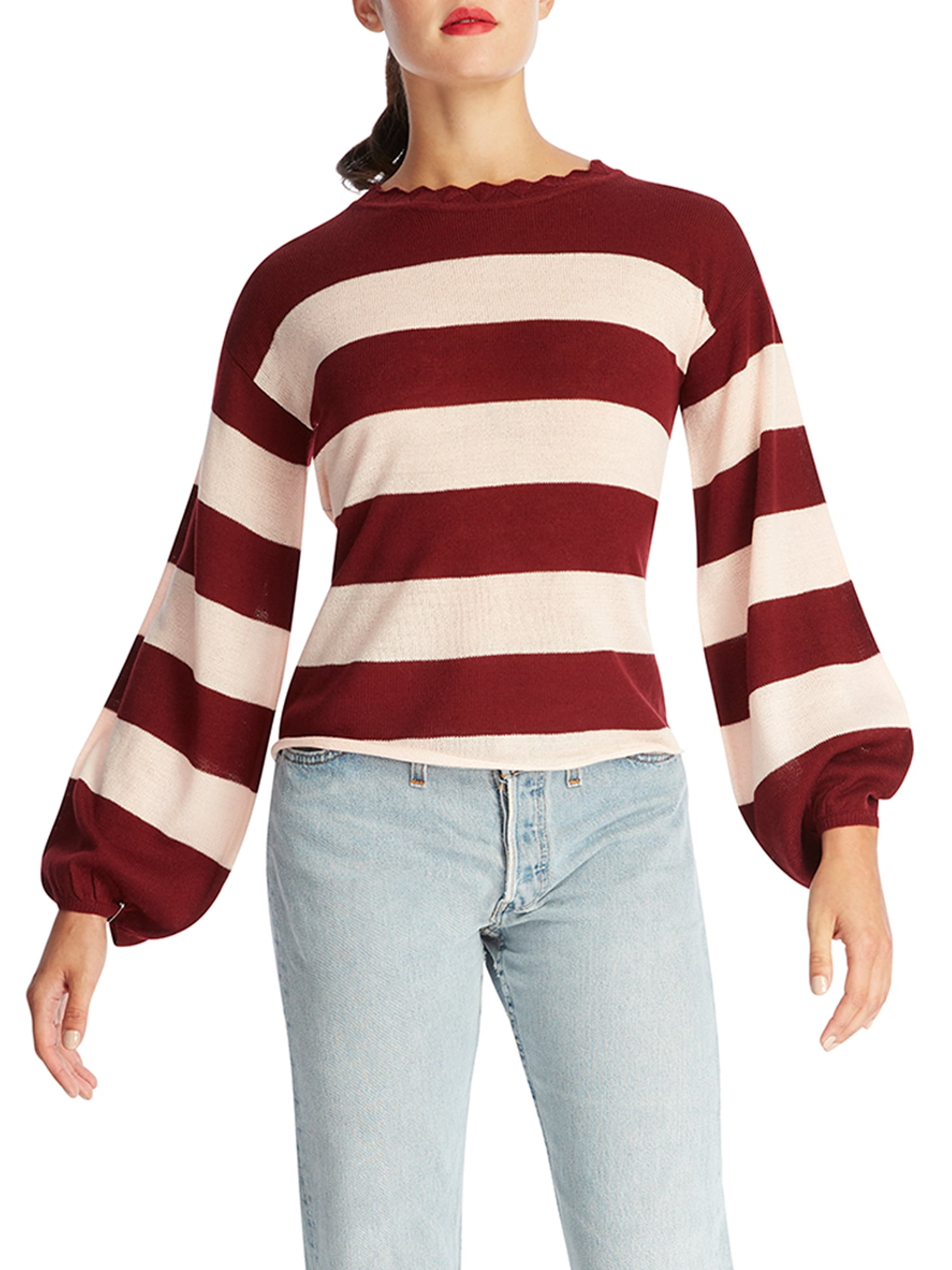 Heather B Womens Balloon Sleeve Colorblock Pullover Lebanon Ubuy