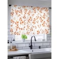 thumbnail image 5 of Sheer Curtains 54 Inch Length 2 Panels Set for Kitchen, Fall Leaf Semi Sheer Curtains for Windows, Retro Autumn Tree Branch Ombre Orange Voile Window Treatments Rod Pocket Curtain, 5 of 7