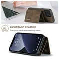thumbnail image 2 of ELEHOLD 2-in-1 Detachable Wallet Case for iPhone 13 Pro Premium Leather Case Soft TPU Bumper Magnetic Removable Card Holders Kickstand Function Shockproof Case,coffee, 2 of 8