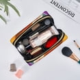 thumbnail image 4 of Lsque Pikmin Pattern Genuine Leather Makeup Bag Cosmetic Pouch Travel Organizer Toiletry Clutch Large Capacity Travel Cosmetic Bag, 4 of 6