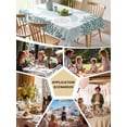 thumbnail image 5 of Teal Green Coastal Turtle Table Cloth, Ocean Coral Nautical Waterproof Tablecloth for Rectangle Tables, Reusable Washable Fabric Table Cover for Restaurant Kitchen Dining Tables 60"x120", 5 of 6