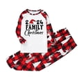 thumbnail image 4 of Penkiiy Family Christmas Pajamas Matching Sets Lounge Home Pjs Long Sleeve Shirts and Plaid Pants Xmas Holiday Pajama Outfits 6 Years Red, 4 of 6