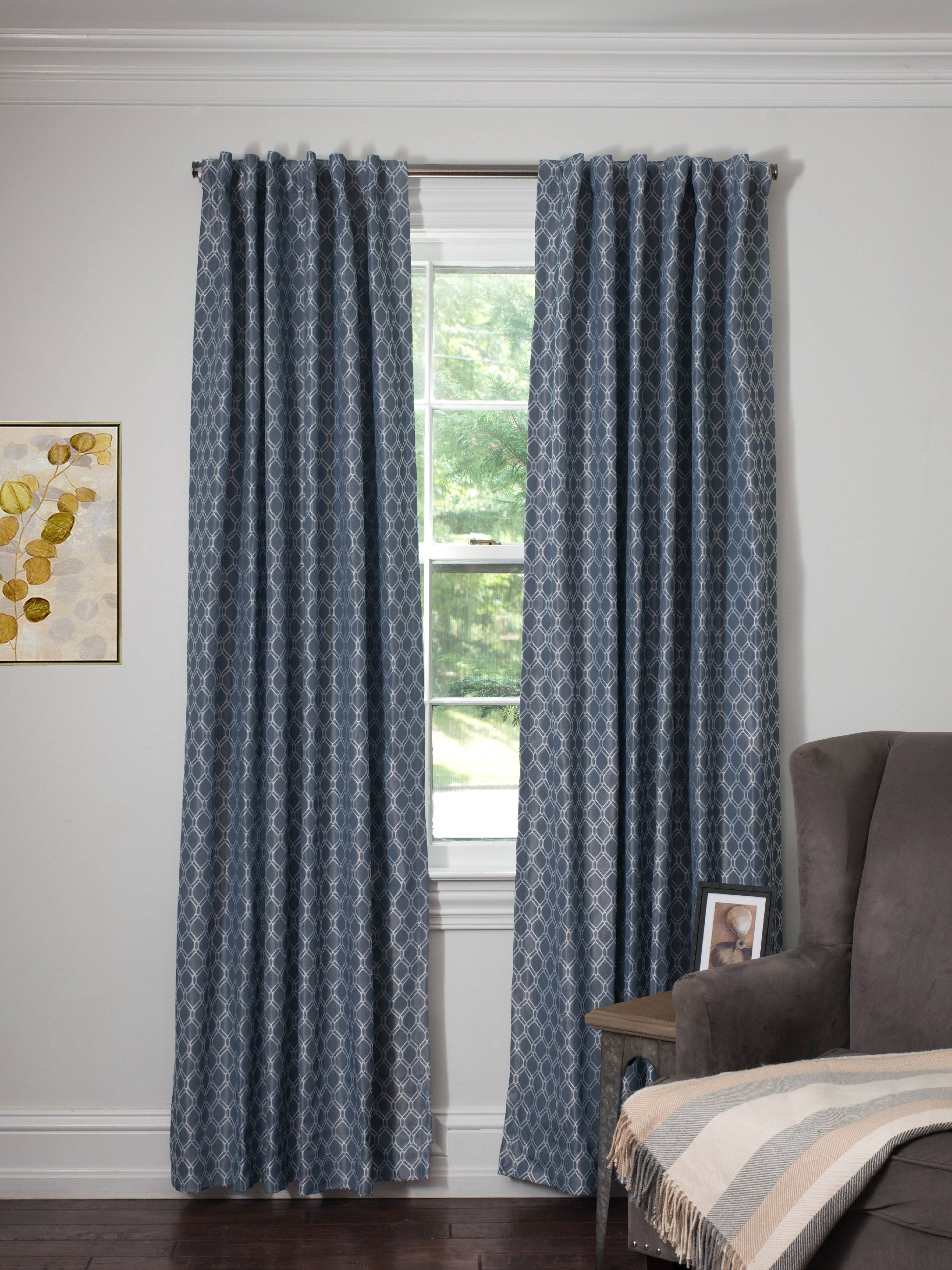 Crescent Double layer Total Blackout Back Tab Single Curtain Panel