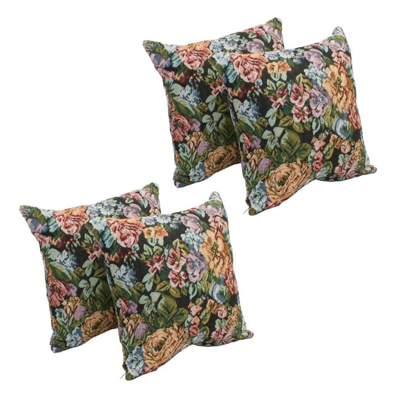 Blazing Needles 17-inch Tapestry Throw Pillows with Inserts (Set of 4) 9910-S4-ZP-ID-069