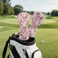 thumbnail image 5 of Yuyamidu Pink Flowers Golf Club Head Cover Waterproof PU Leather Golf Head Covers for Hybrid Fairway Wood Driver Daisy Club Covers for Golf Head, 5 of 8