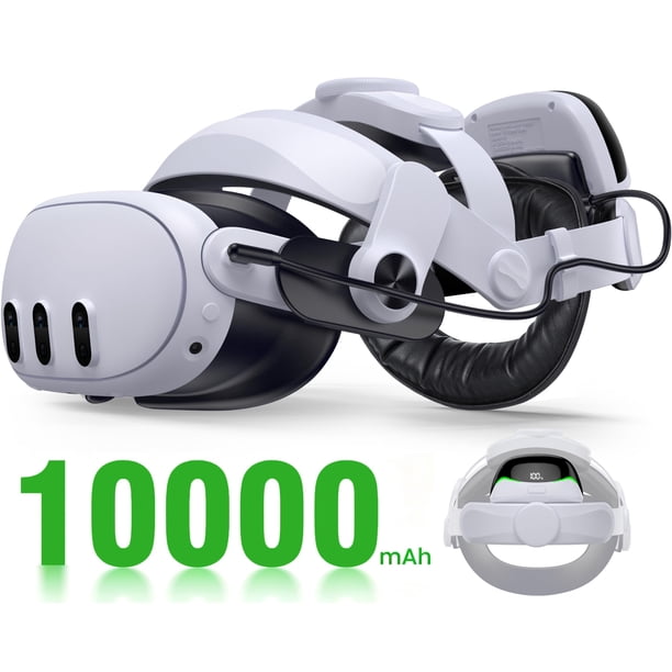 Correa para la cabeza VR KawayeReal para Meta Quest 3/2 con batería de 10000 mAh