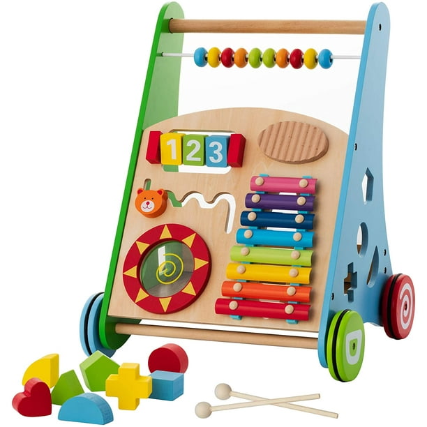 Baby Toys Kids Activity Toy Wooden, Wooden Walker For Baby Girl