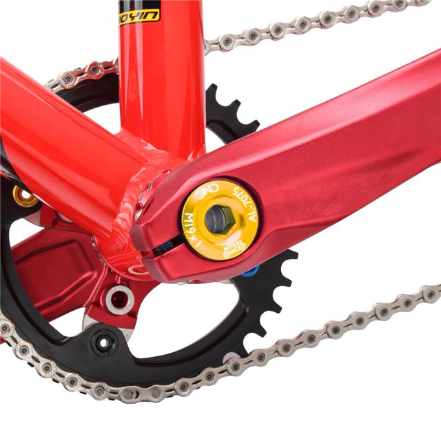 MUQZI CNC MTB Road Bike M19 Tornillos de la tapa del cigüeñal Tapa del perno del juego de bielas (Oro)