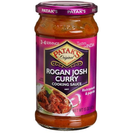 Rogan Curry Cooking Sauce, Hot, 15-Ounce Glass Jars (Pack of 6)