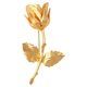 thumbnail image 1 of Elegante broche chapado en oro de 24k con forma de rosa, ideal como regalo para hombre o para disfraces - Dorado Amarillo dorado, 1 of 9