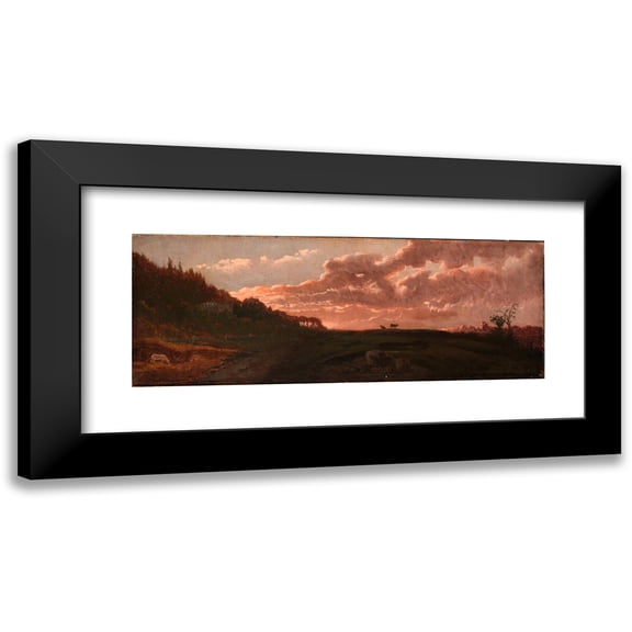 Robert S. Duncanson 14x8 Black Modern Framed Museum Art Print Titled - Romantic Landscape (1871)