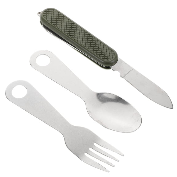 Masteelf 1 Set Camping Utensils Set Fork Spoon Knife Lightweight Cutlery Folding Cutter For Backpacking Outdoors Picnic Kitchen Tableware