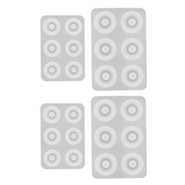 4 juegos de de de silicona con orificios grandes, , de bricolaje, de resina para joyas, arcill