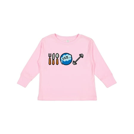 

Inktastic Eat Sleep Weightlifting Gift Toddler Boy or Toddler Girl Long Sleeve T-Shirt