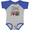 thumbnail image 3 of Inktastic Painting I Love Art Boys or Girls Baby Bodysuit, 3 of 5