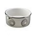 thumbnail image 3 of ETHICAL STONEWARE DISH PAW PRINT TITANIUM DOG DISH 5 INCH SILVER, 3 of 3