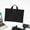 🔥 Black_Hot#654, variant on Canvas Document Bag with Handle | Waterproof Zipper Briefcase for A4 Documents, Folders & Laptops | 2-Compartment Organizer Tote for Office, School, Business | 38x29cm Black | 1pc