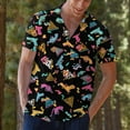 thumbnail image 6 of Funny Sunglasses Pineapple Hawaiian Shirts For Men Black Bowling Shirt Mens Hawaiian Shirts Short Sleeve Button Down Shirt TO1, 6 of 7