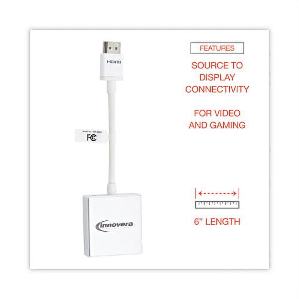 Hdmi To Svga Adapter, 6", White | Bundle of 2 Each