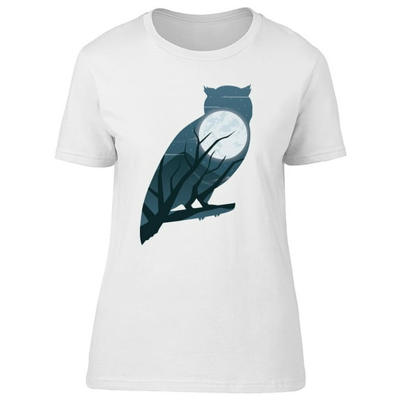 Night Sky In An Owl Silhouette T-Shirt Men -Image by Shutterstock, Male Small