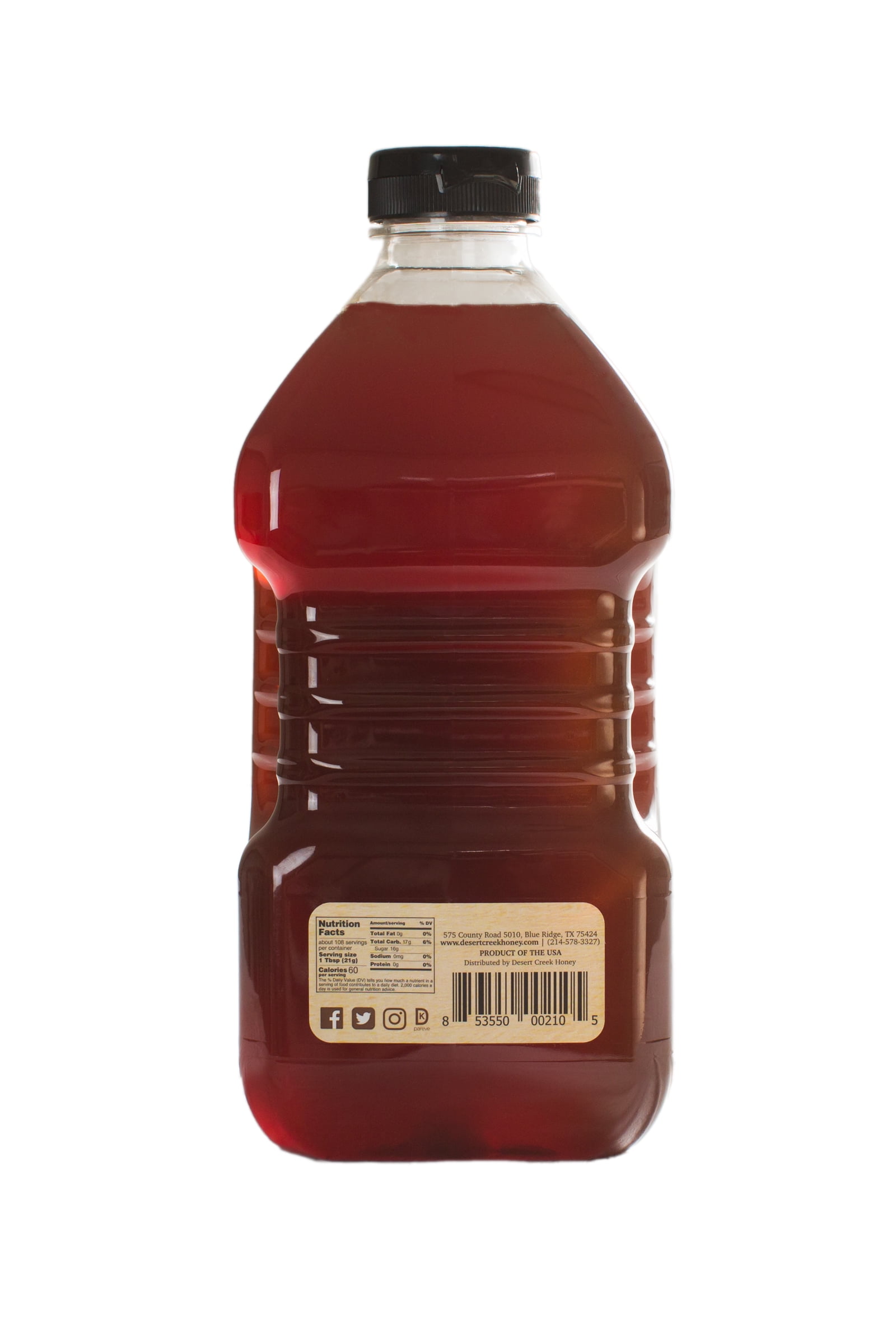 Raw, Unfiltered, Unpasteurized Texas Honey by Desert Creek Honey 5 lbs (80 oz) Non-GMO, Kosher
