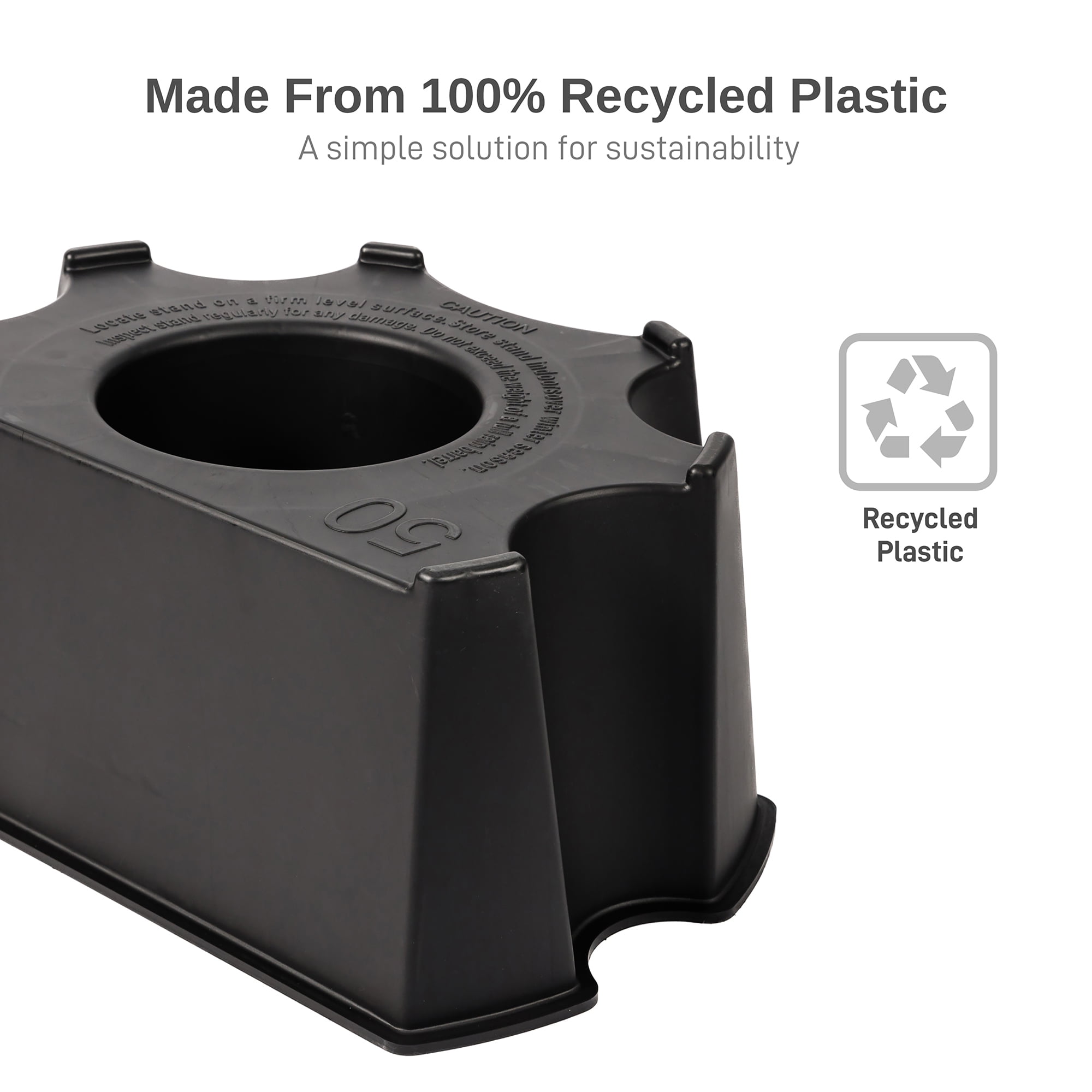 RTS Home Accents Flat Back Rain Barrel Stand, Black Color