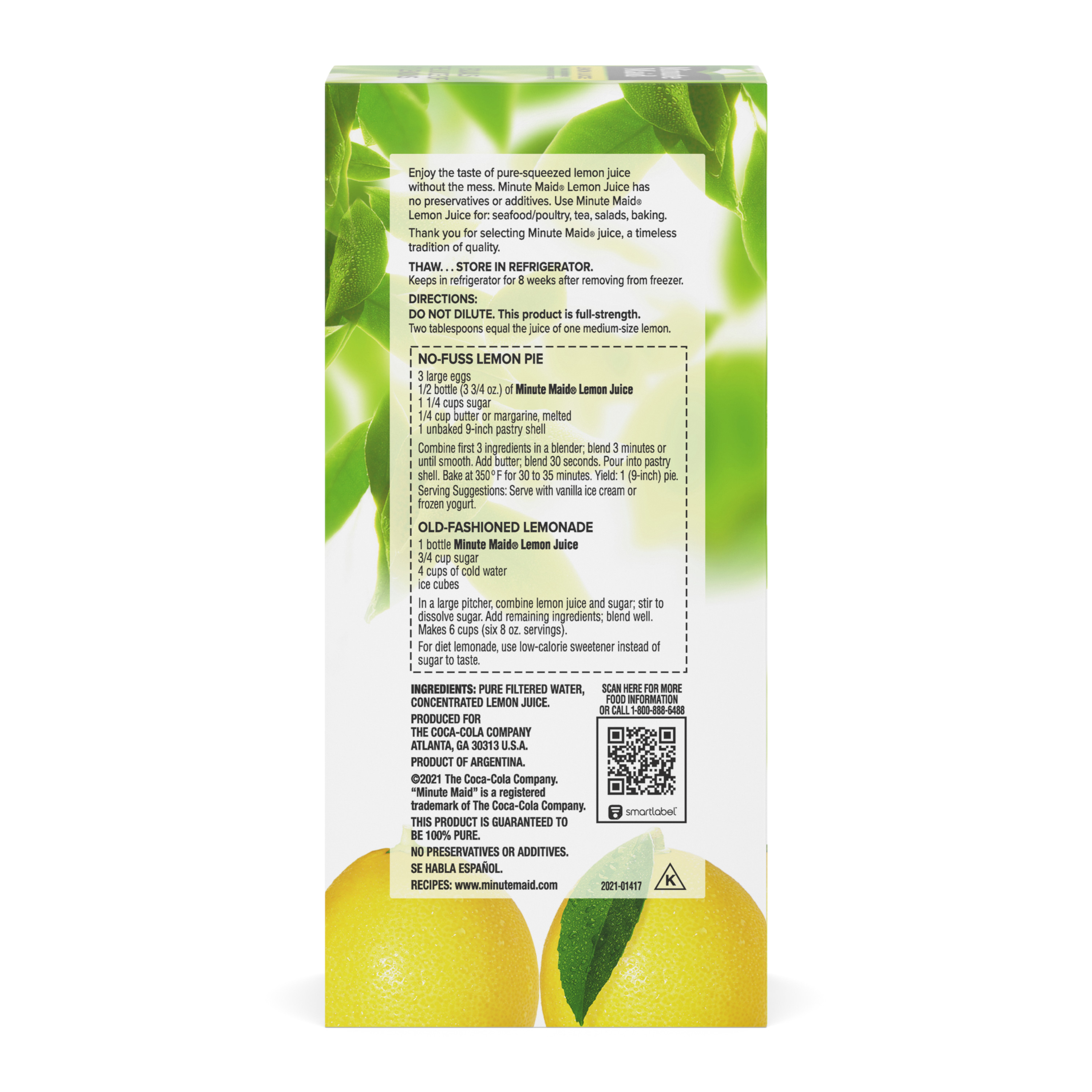 Minute Maid 100% Pure Lemon Fruit Juice, 7.5 fl oz Bottle - image 2 of 8