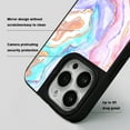 thumbnail image 2 of Phone Case for iPhone 14 and 13 - Marbled Iridescent Glitter, 2 of 7