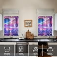 thumbnail image 4 of Alien Spacecraft Kitchen Curtains 3-Piece Set, Space and Galaxy Aesthetic Tier Curtains with Valance, Starry Night Sky Semi-Sheer Rod Pocket Panels, 4 of 5