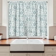 thumbnail image 2 of Ambesonne Winter Kitchen Curtains, Merry Xmas Snowflakes, 55"x45", Teal White, 2 of 3