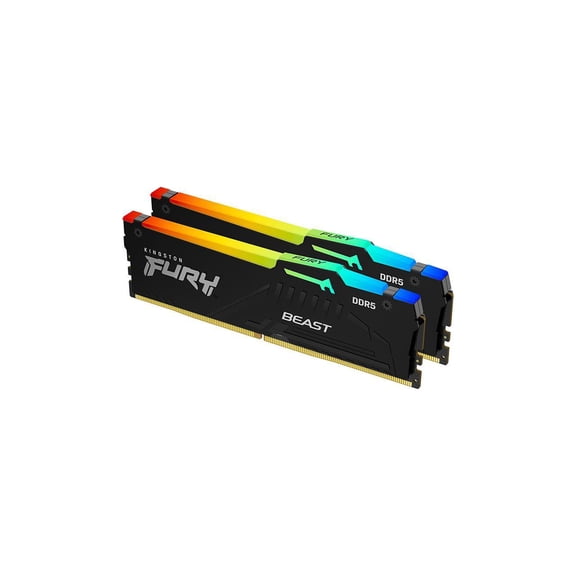 Kingston FURY Beast RGB 32GB (2 x 16GB) 288-Pin PC RAM DDR5 5600 (PC5 44800) Memory (Desktop Memory) Model KF556C40BBAK2-32