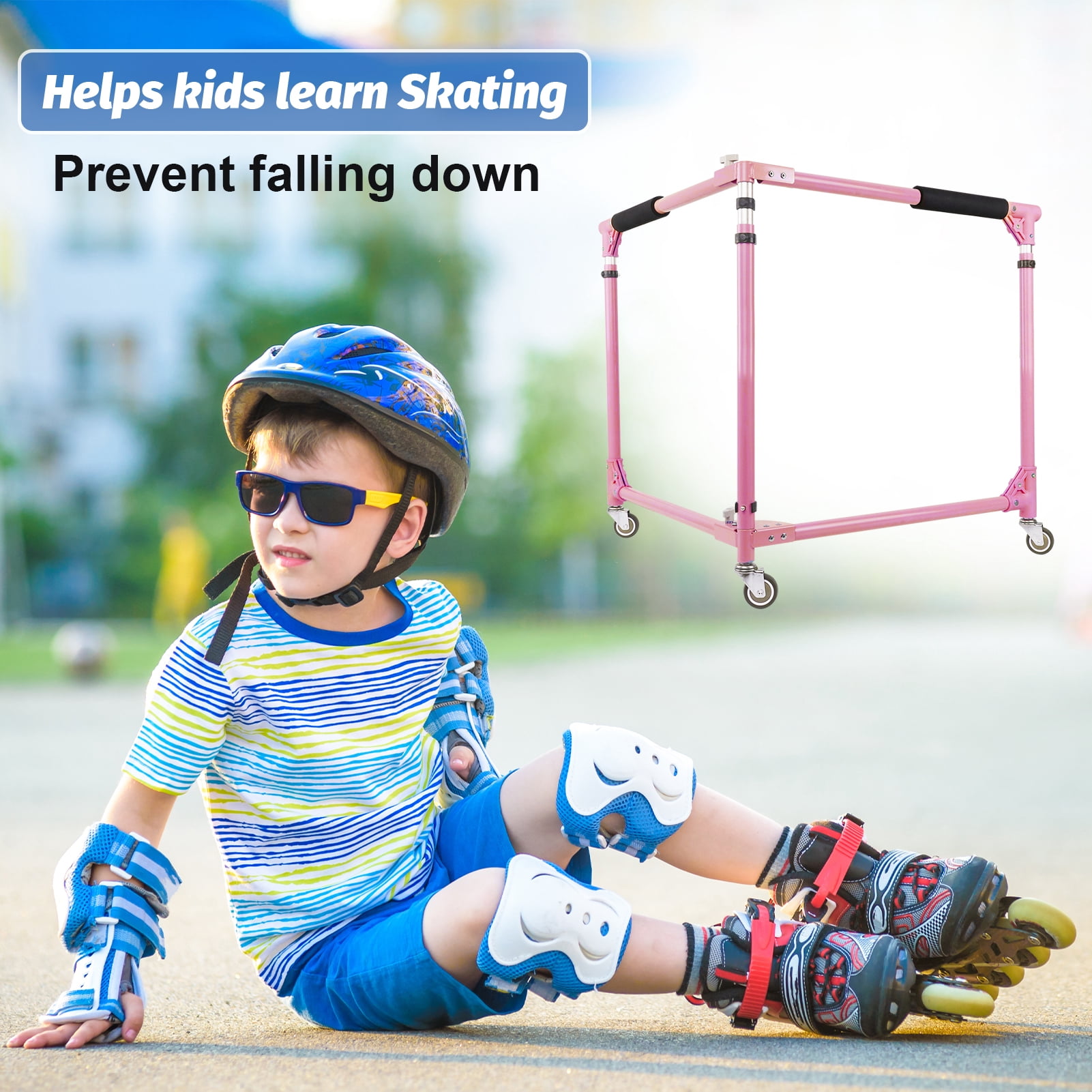 GanFindX Folding Skater Aid Roller Skate Trainer for Kids Toddler Adjustable Height