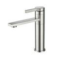 thumbnail image 2 of Single Handle Sink Vanity Bathroom Faucet,Brushed Nickel Stainless Steel Bath Faucets Bathroom Sink Faucets, 2 of 8