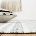 thumbnail image 4 of SAFAVIEH Kilim Mandy Striped Polyester Area Rug, Ivory/Grey, 6' x 6' Square, 4 of 8