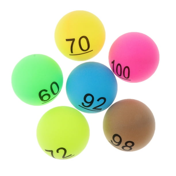 50pcs 40mm - Balles colorées, balle de tennis de table PP numéro