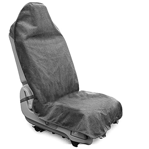 Waterproof Sweat Towel Car Seat Cover For Post Gym Workout Running Swimming Beach And Hiking Universal Fit Anti Slip Bucket Protector Cars Suvs Trucks Machine Washable Grey Com Waterproof Sweat Towel Car Seat Cover, Post Gym Car Seat Covers