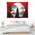 thumbnail image 3 of ONETECH  Japanese Samurai Tapestry Cherry Blossom Tree Wall Tapestries Mount Fuji Japan Ink Painting Tapestry Wall Hanging for Bedroom Dorm Home Decor, 3 of 7
