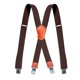 thumbnail image 5 of Tirantes para hombre con clips de metal muy resistentes, tirantes anchos y resistentes, talla única para hombres y mujeres, ajustables y elásticos, forma de X (1 pieza, negro), 5 of 5