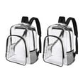 thumbnail image 4 of Herrnalise Clear Backpack Heavy Duty PVC Transparent Backpack with Reinforced Strap for College Workplace, 4 of 8