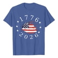 thumbnail image 4 of American Flag T Shirts Women 4th of July Patriotic USA Stars Graphic Short Sleeve Crewneck Tees 250th Birthday Independence Day Tops, 4 of 4
