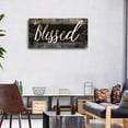 thumbnail image 2 of HFDF Blessed Home Quote Canvas Wall Art|Brown Wall Decor for Livg Room|Blessed is the home Christian Wall Art|Ready to Hang Wall Picture for Dg Room Bedroom Decoration 14x11inch Framed, 2 of 5