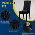 thumbnail image 3 of MJIAexp Chair Covers Set of 4, Stretch Chair Slipcovers Seat Protector Armless Removable Washable Elastic Universal Spandex Solid Chair Slip Covers for Home, Hotel, Banquet Black, 3 of 8