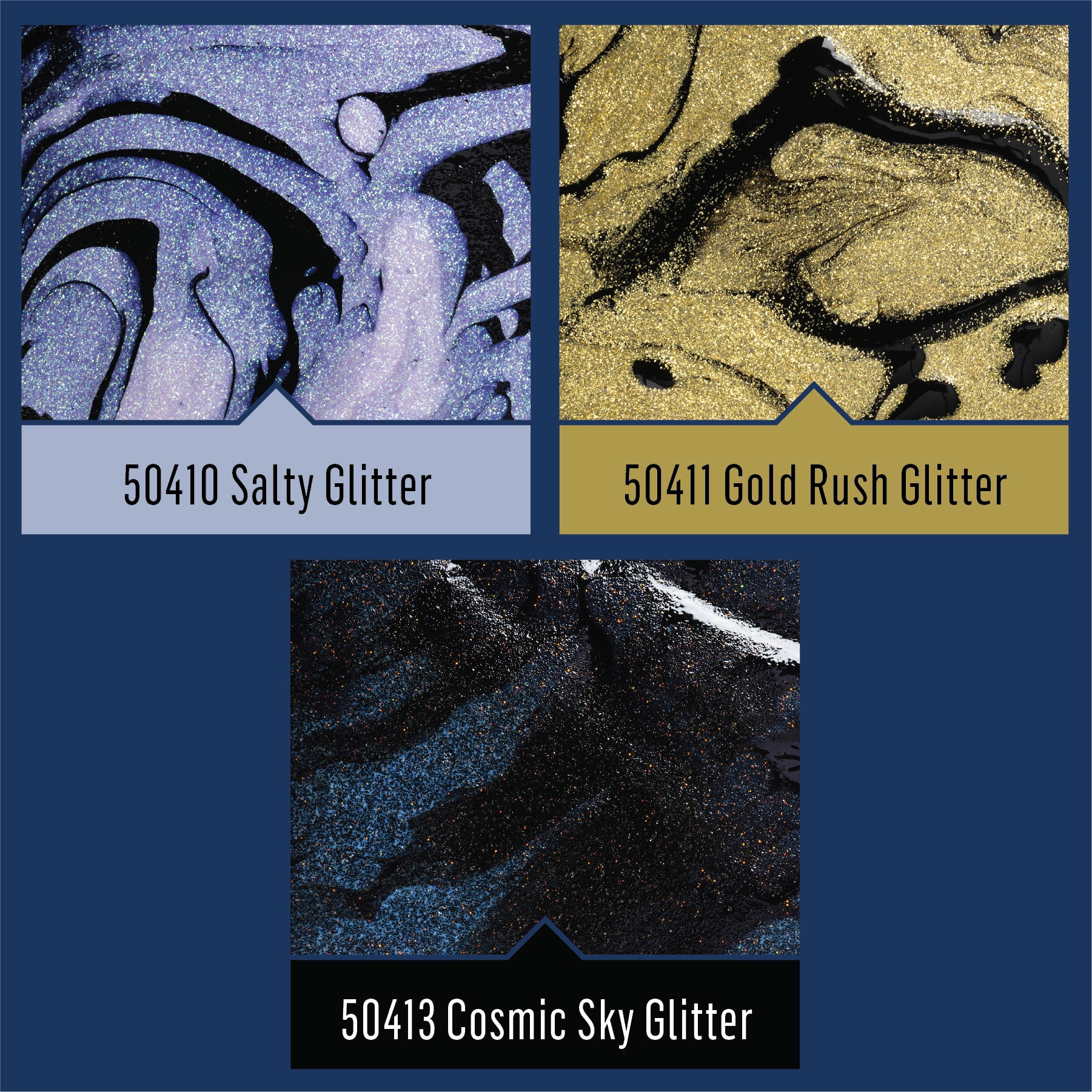 FolkArt Drizzle Glitter Pre-Mixed Fluid Pouring Acrylic Paint, Salty, 9 fl oz
