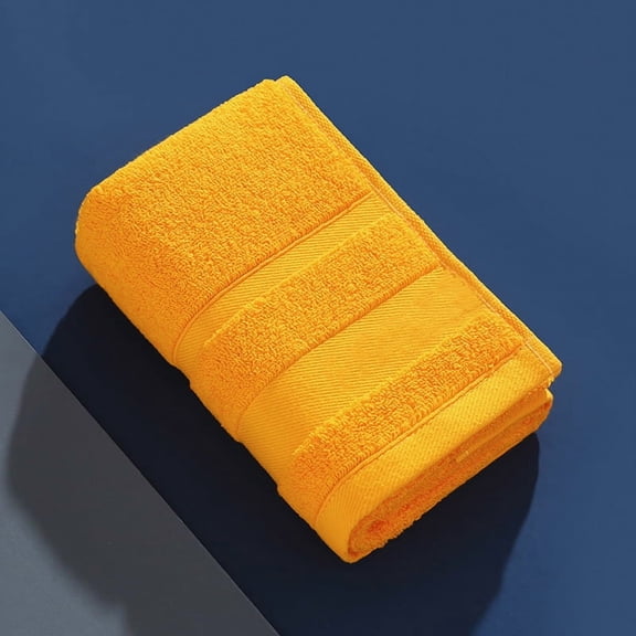 Mictong Yellow Pure Cotton Towels -5 Pieces, 13.78X28.74 Inches Soft And Highly Absorbent Bathroom Hotel Towels, Gym Kitchen Multifunctional Towels